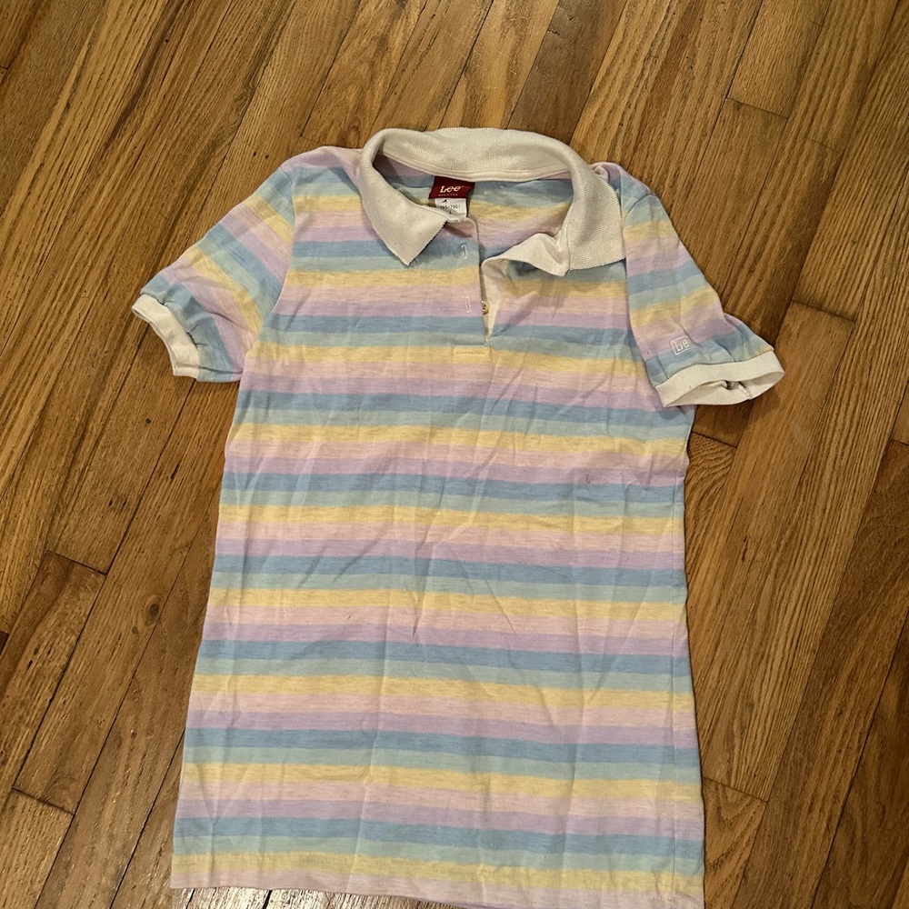 VTG Lee Striped Polo Shirt - Multicolor